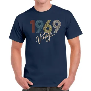 Limited Vintage 1969 Birthday T-Shirt For Men Women – Navy