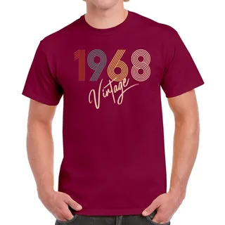 Limited Vintage 1968 Birthday T-Shirt For Men Women – Maroon