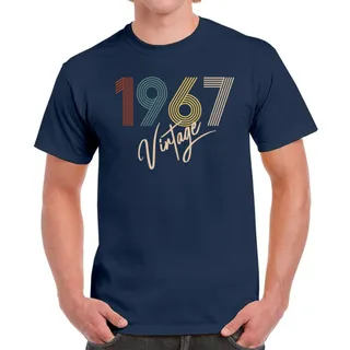 Limited Vintage 1967 Birthday T-Shirt For Men Women – Navy