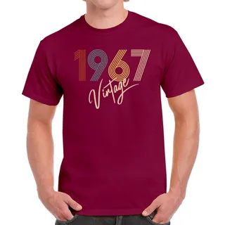 Limited Vintage 1967 Birthday T-Shirt For Men Women – Maroon