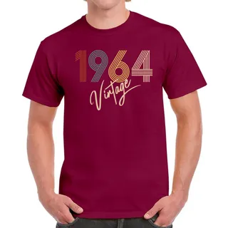 Limited Vintage 1964 Birthday T-Shirt For Men Women – Maroon