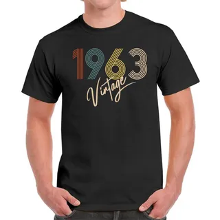 Limited Vintage 1963 Birthday T-Shirt For Men Women – Black