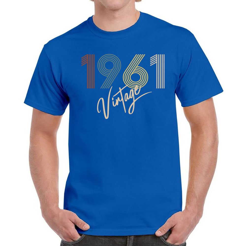 Limited Vintage 1961 Birthday T-Shirt For Men Women - variant image 1