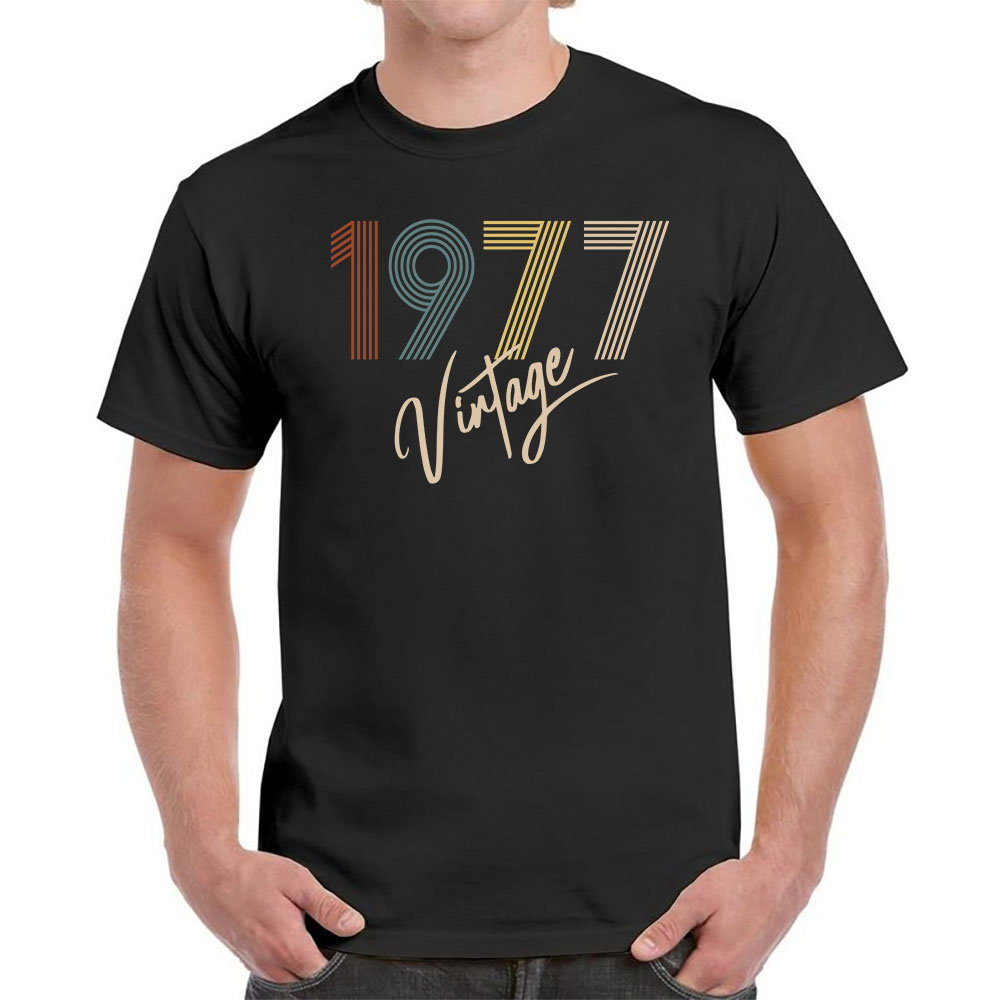 Limited Vintage 1977 Birthday T-Shirt For Men Women - variant image 1