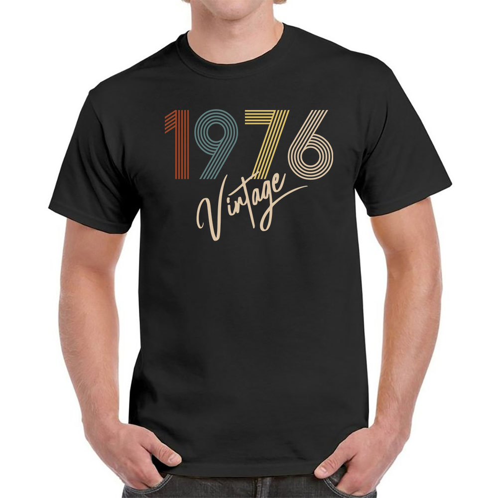 Limited Vintage 1976 Birthday T-Shirt For Men Women - variant image 1