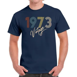 Limited Vintage 1973 Birthday T-Shirt For Men Women – Navy