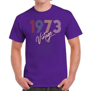 Limited Vintage 1973 Birthday T-Shirt For Men Women – Purple
