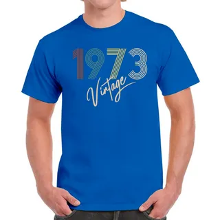 Limited Vintage 1973 Birthday T-Shirt For Men Women – Royal