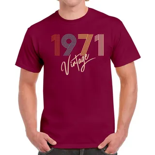 Limited Vintage 1971 Birthday T-Shirt For Men Women – Maroon