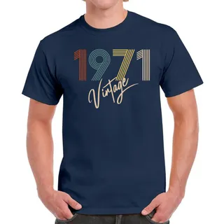 Limited Vintage 1971 Birthday T-Shirt For Men Women – Navy