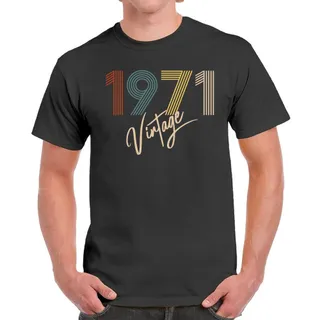 Limited Vintage 1971 Birthday T-Shirt For Men Women – Dark Heather