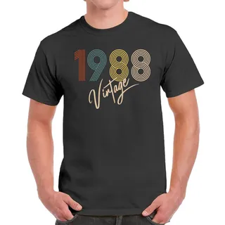 Limited Vintage 1988 Birthday T-Shirt For Men Women – Dark Heather