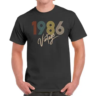 Limited Vintage 1986 Birthday T-Shirt For Men Women – Dark Heather