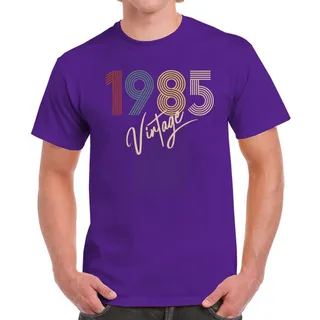 Limited Vintage 1985 Birthday T-Shirt For Men Women – Purple