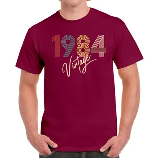 Limited Vintage 1984 Birthday T-Shirt For Men Women – Maroon