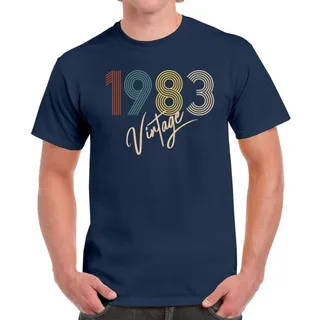 Limited Vintage 1983 Birthday T-Shirt For Men Women – Navy