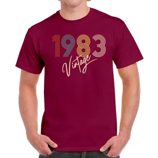 Limited Vintage 1983 Birthday T-Shirt For Men Women – Maroon