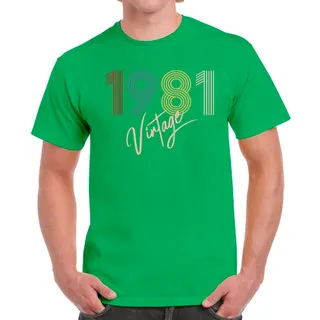Limited Vintage 1981 Birthday T-Shirt For Men Women – Irish Green