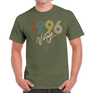Limited Vintage 1996 Birthday T-Shirt For Men Women – Military Green