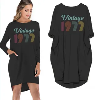 New Vintage 1977 Limited Edition Pocket Dress – Black