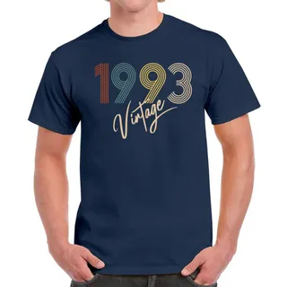 Limited Vintage 1993 Birthday T-Shirt For Men Women – Navy