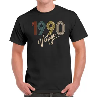 Limited Vintage 1990 Birthday T-Shirt For Men Women – Black