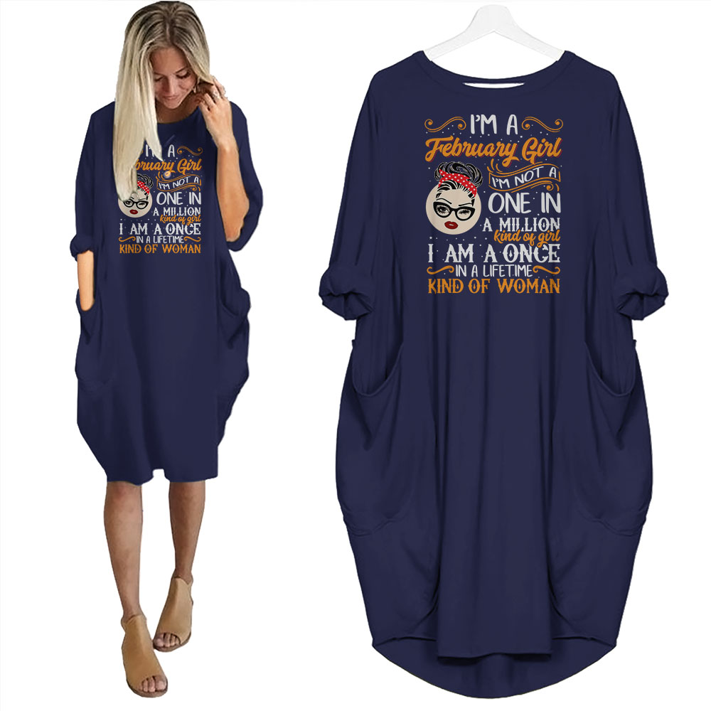 I'm February Girl Birthday Pocket Dress - variant image 1