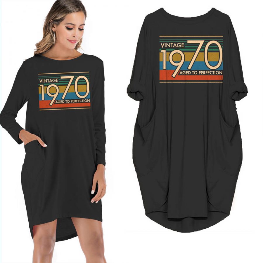 50th Birthday Outfits Vintage 1970 Aged To Perfection Birthday Dresses - variant image 1