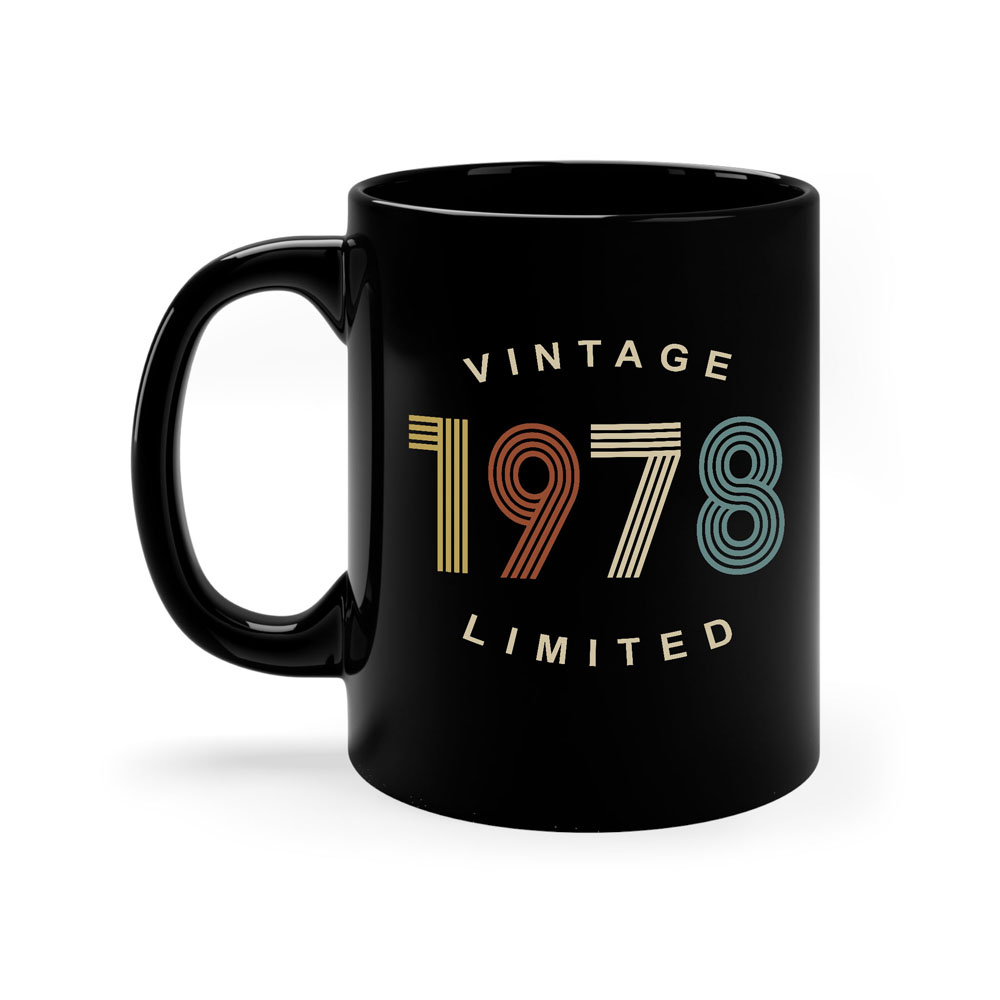 Limited Edition 1978 Birthday Black Coffee Mug - variant image 1