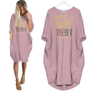 Nobody Is Perfect 1991 Birthday Nightgown – Pink