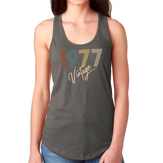 Limited Vintage 1977 Women's Racerback Tank – Dark Grey