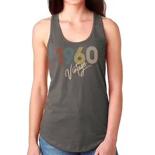 Limited Vintage 1960 Women's Racerback Tank – Dark Grey