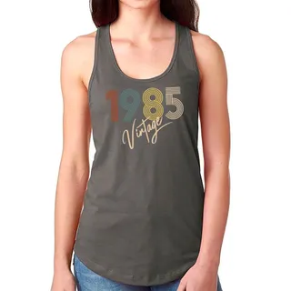Limited Vintage 1985 Women's Racerback Tank – Dark Grey
