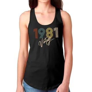 Limited Vintage 1981 Women's Racerback Tank – Black