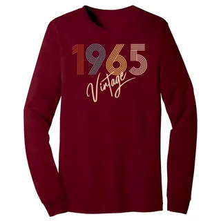 Limited Vintage 1965 Birthday Long Sleeve T-Shirt – Cardinal