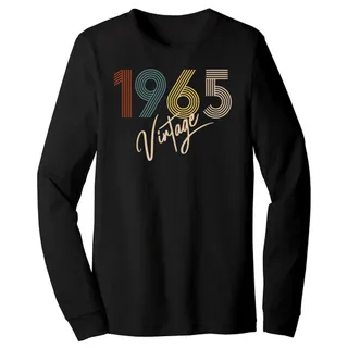 Limited Vintage 1965 Birthday Long Sleeve T-Shirt – Black