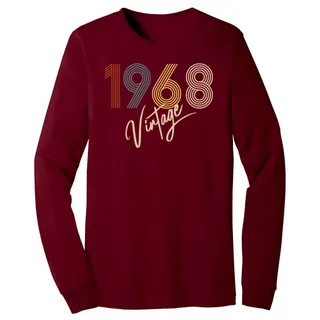 Limited Vintage 1968 Birthday Long Sleeve T-Shirt – Cardinal