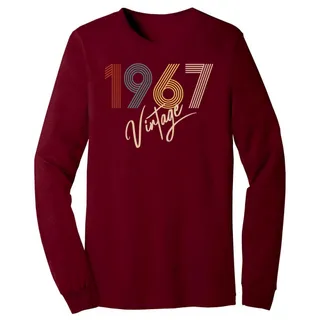 Limited Vintage 1967 Birthday Long Sleeve T-Shirt – Cardinal