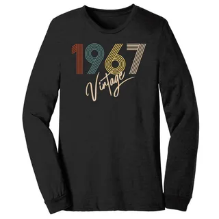 Limited Vintage 1967 Birthday Long Sleeve T-Shirt – Black Heather