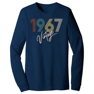 Limited Vintage 1967 Birthday Long Sleeve T-Shirt – Navy