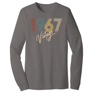 Limited Vintage 1967 Birthday Long Sleeve T-Shirt – Asphalt