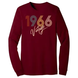 Limited Vintage 1966 Birthday Long Sleeve T-Shirt – Cardinal