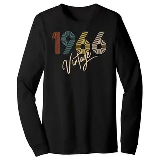 Limited Vintage 1966 Birthday Long Sleeve T-Shirt – Black
