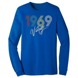 Limited Vintage 1969 Birthday Long Sleeve T-Shirt – True Royal
