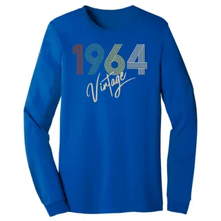 Limited Vintage 1964 Birthday Long Sleeve T-Shirt – True Royal