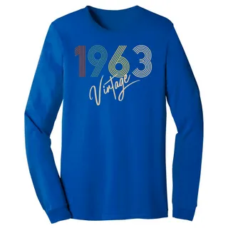 Limited Vintage 1963 Birthday Long Sleeve T-Shirt – True Royal