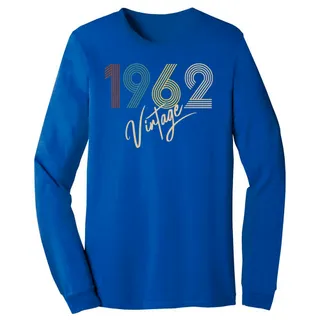 Limited Vintage 1962 Birthday Long Sleeve T-Shirt – True Royal