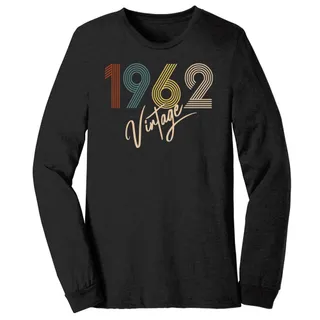 Limited Vintage 1962 Birthday Long Sleeve T-Shirt – Black Heather