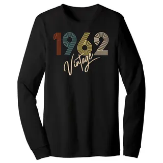 Limited Vintage 1962 Birthday Long Sleeve T-Shirt – Black