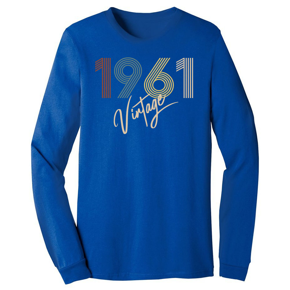 Limited Vintage 1961 Birthday Long Sleeve T-Shirt - variant image 1